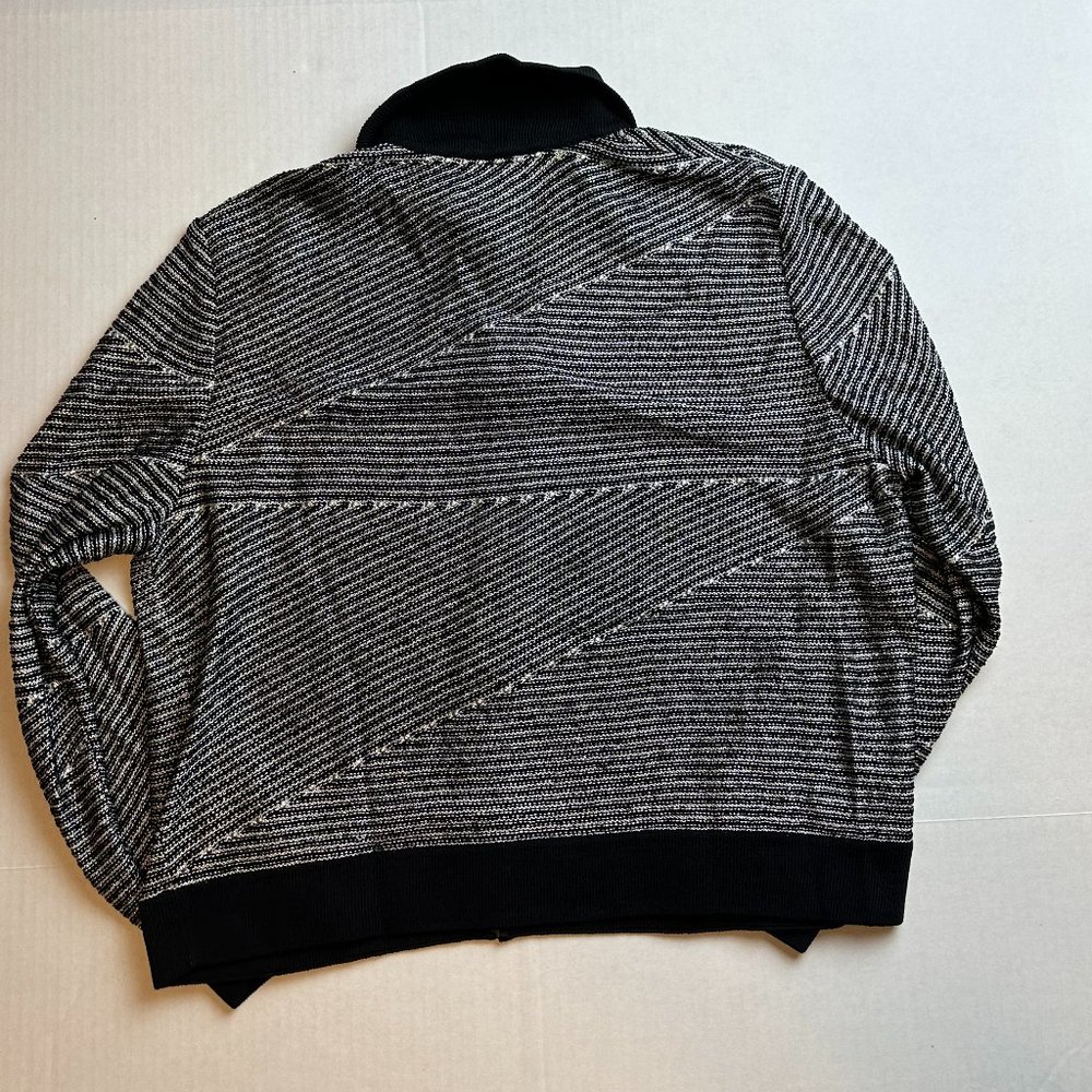 St John Sport Women's Studded Knit Sweater Wool Blend Striped Santana Size M - Picture 3 of 5